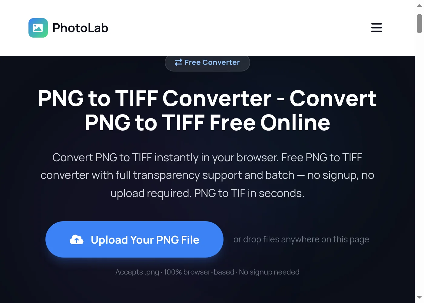 Step-by-step PNG to TIFF conversion guide - Step 1