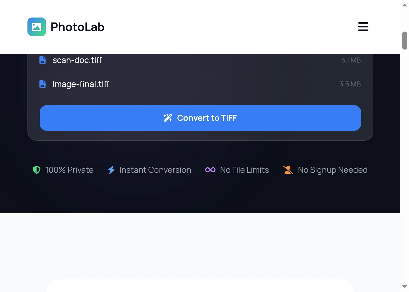 Step-by-step PNG to TIFF conversion guide - Step 2