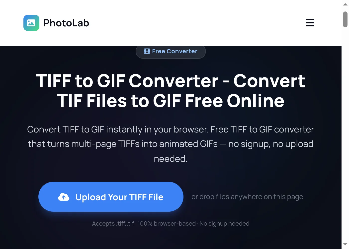 Step-by-step TIFF to GIF conversion guide - Step 1