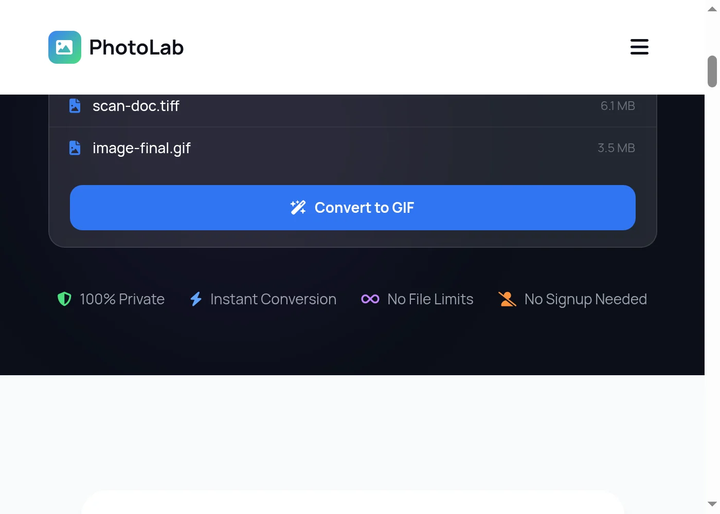 Step-by-step TIFF to GIF conversion guide - Step 2
