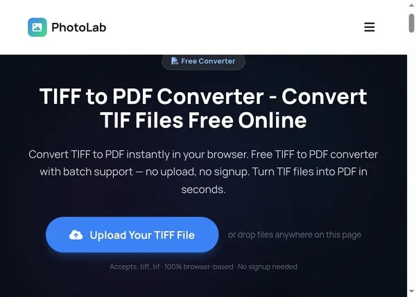 Step by step TIFF to PDF conversion process - Step 1