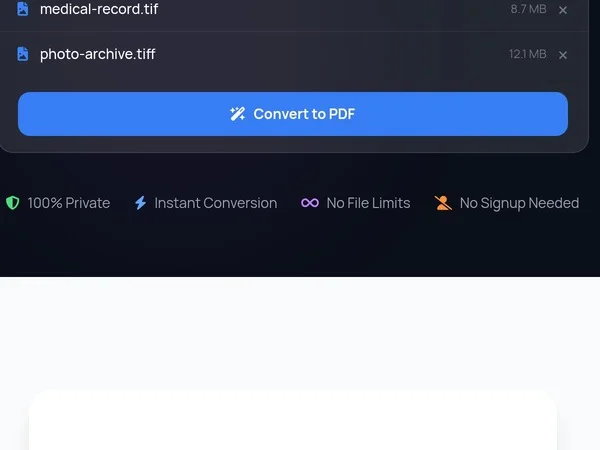 Step by step TIFF to PDF conversion process - Step 2